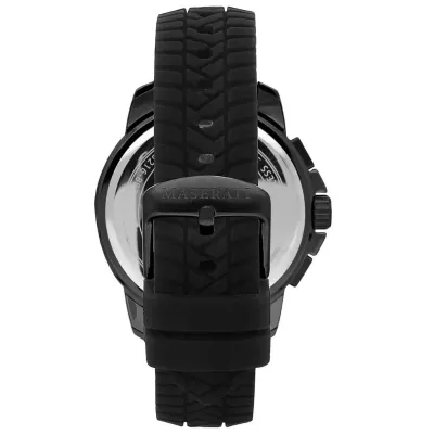 Maserati Successo Chronograph Black Silicon Watch